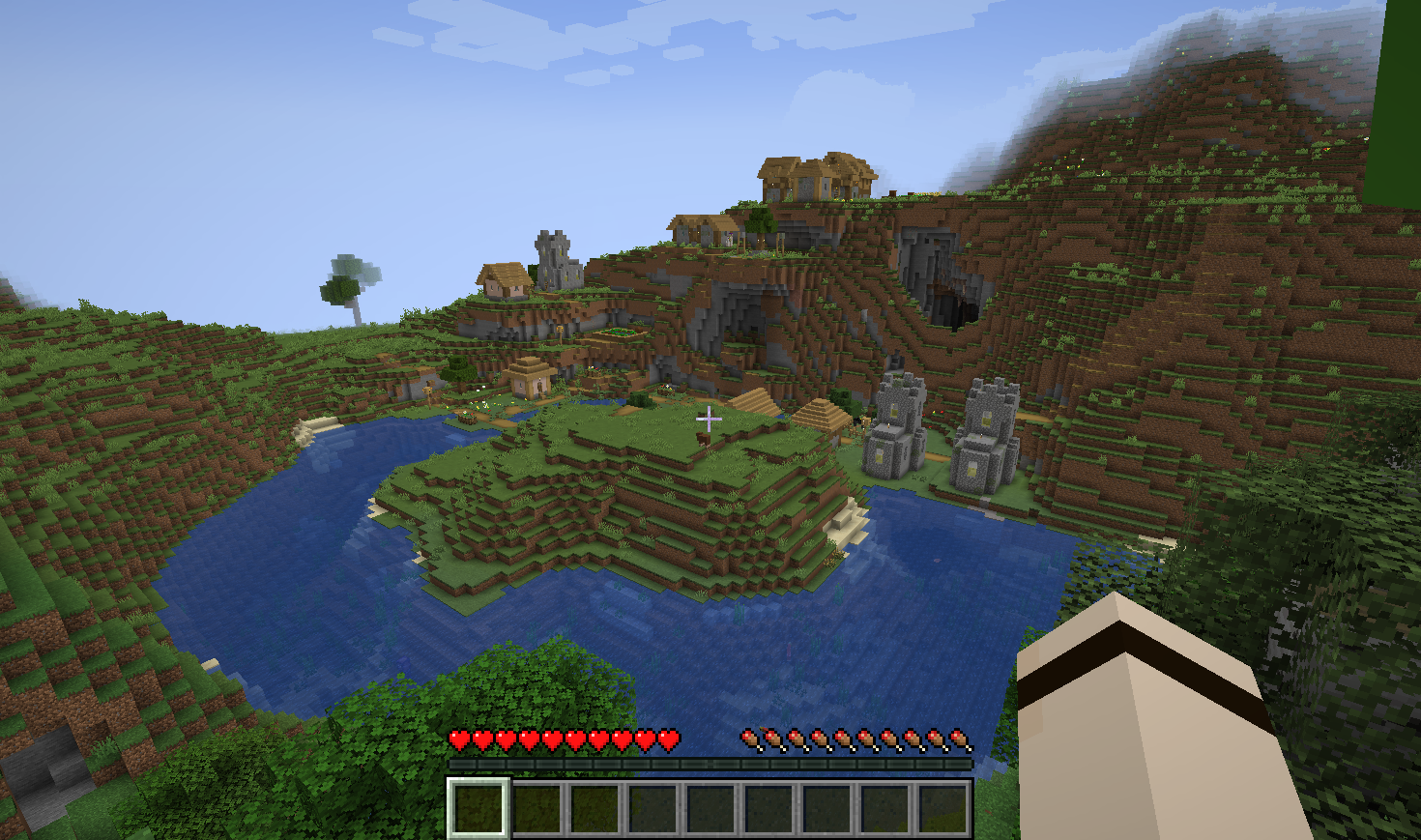 Minecraft Java client - spawning near a village